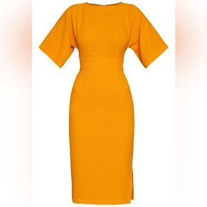Closet London Yellow Kimono Midi Dress